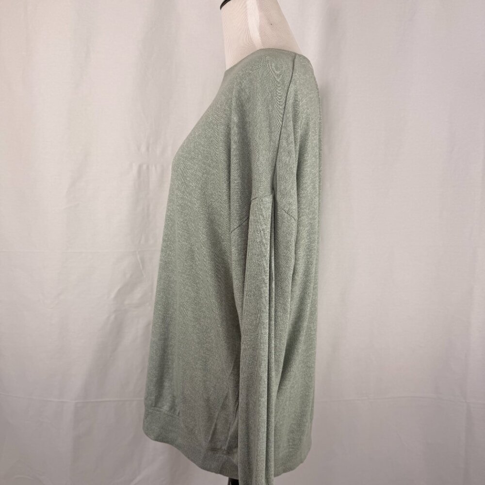 Athleta Women's Long Sleeve Oversized Top | Heather Light Green | Medium - Picture 3 of 9